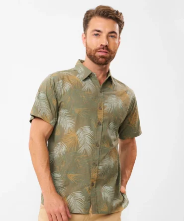 CAMISA MASCULINA ESTAMPADA EM TRICOLINE