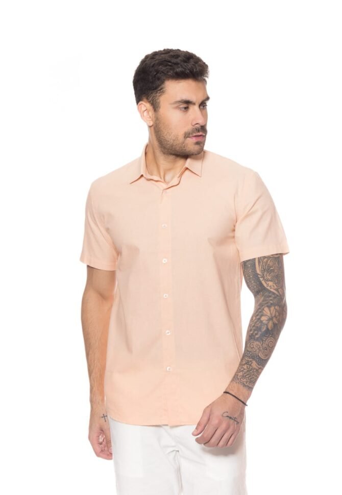 CAMISA MASC M/C EM LINHO