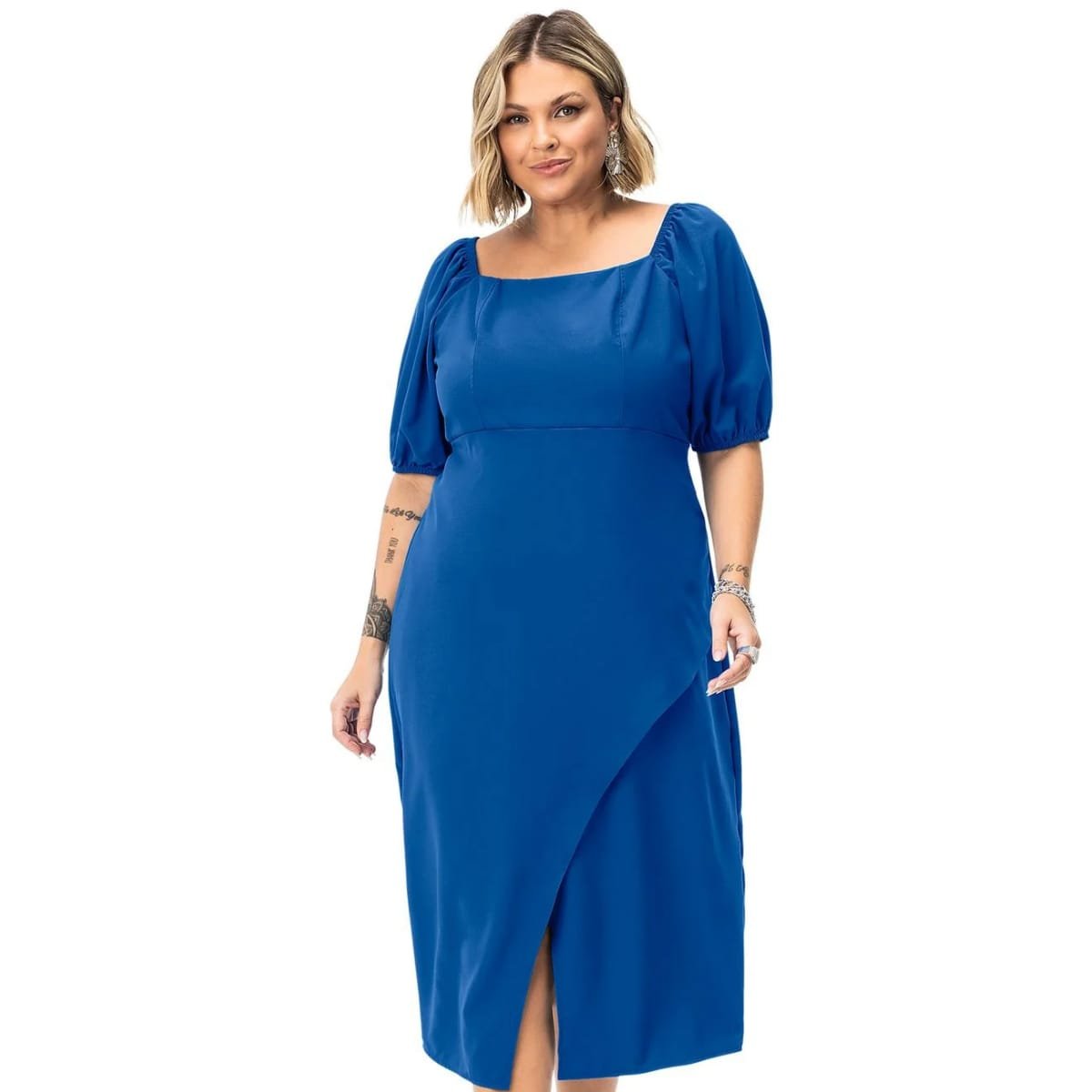 Vestido Midi Plus Size – Lacrô Wear