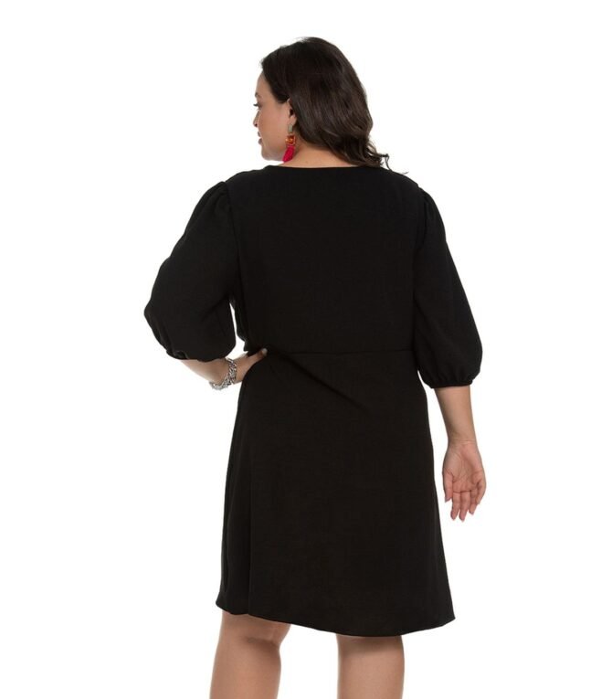 VESTIDO MANGAS 3/4 PLUS SIZE