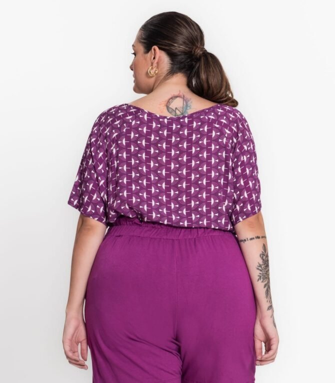 BLUSA PLUS SIZE EM VISCOSE KHYARA