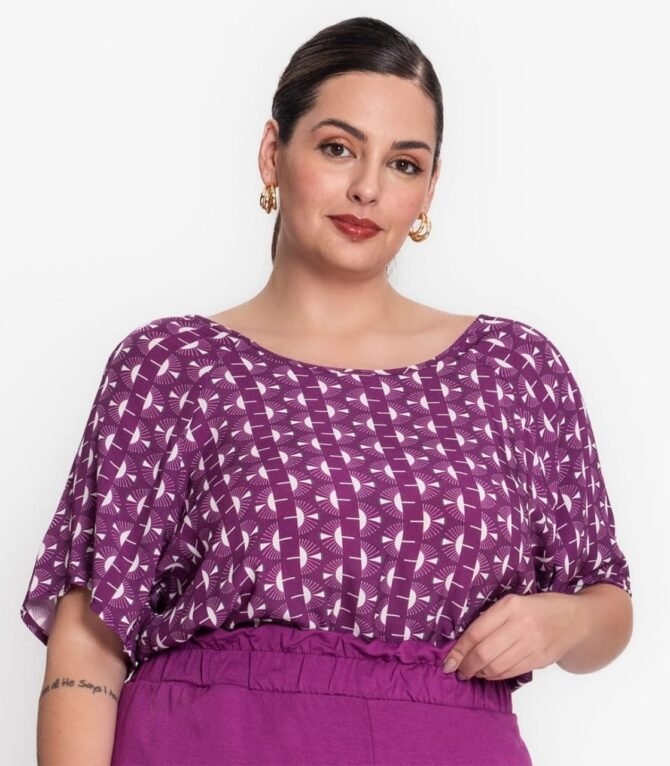 BLUSA PLUS SIZE EM VISCOSE KHYARA
