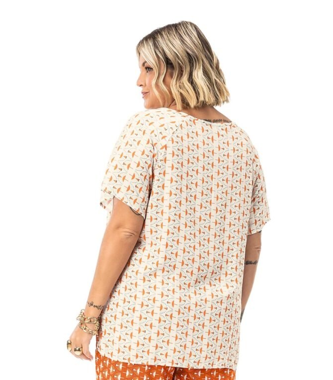 BLUSA PLUS SIZE EM VISCOSE KHYARA