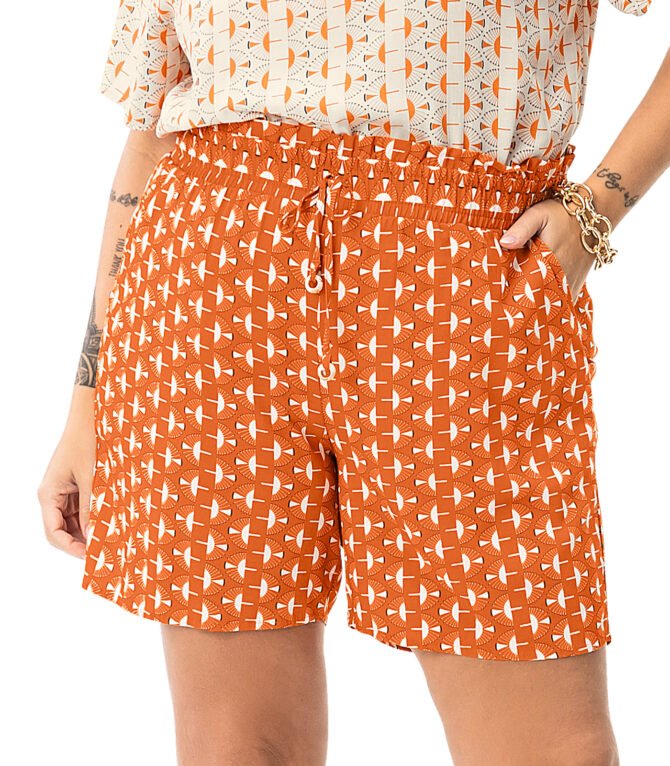 SHORTS FEMININO PLUS SIZE EM VISCOSE