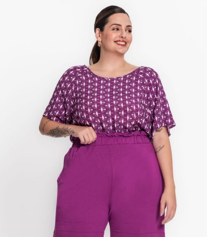 BLUSA PLUS SIZE EM VISCOSE KHYARA