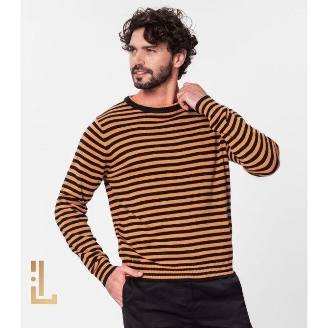 SUÉTER MASCULINO EM TRICOT DIAMETRO