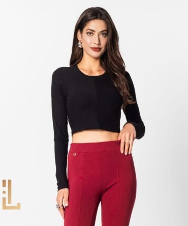 Blusa Manga Longa Em Ribana Canelada